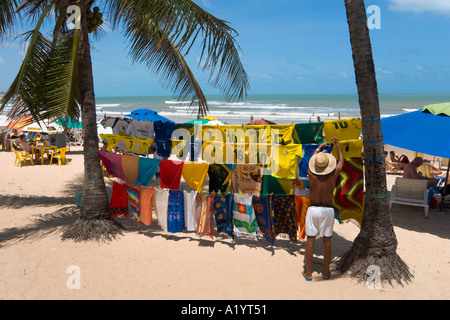 Beach Seller, Ponta Negra, Natal, Rio Grande do Norte, Brazil Stock Photo