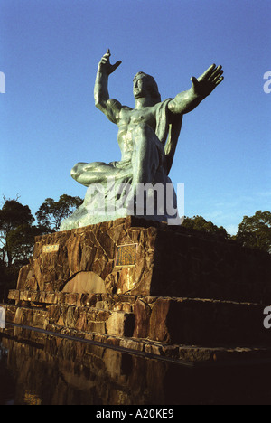 Statue in Peace Park, Nagasaki, Japan, a park in honour of those that died in the 1945 atomic bombing of the city by America Stock Photo