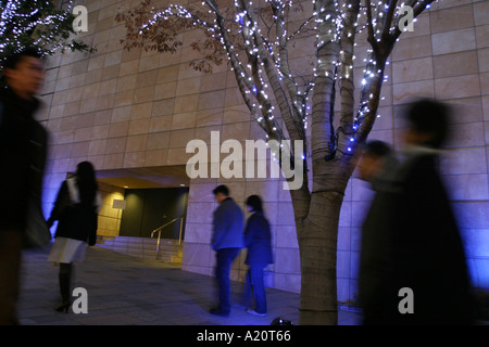 The richly illuminated Keyakizaka Street in Roppongi Hills, Tokyo, Japan. Stock Photo