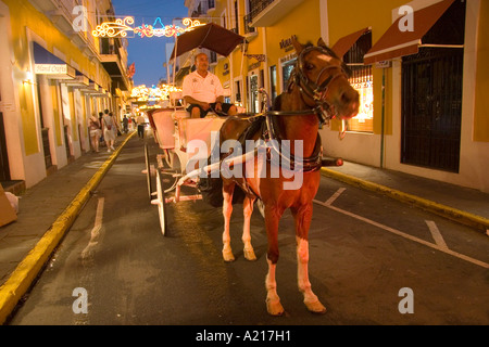 Horse and buggy in San Juan Stock Photo