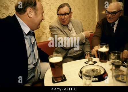 Men drinking in a Working Mens' Club Stock Photo