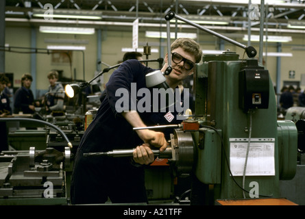 An apprentice worker at Vickers Shipyard, Barrow-in-Furnace, UK Stock Photo