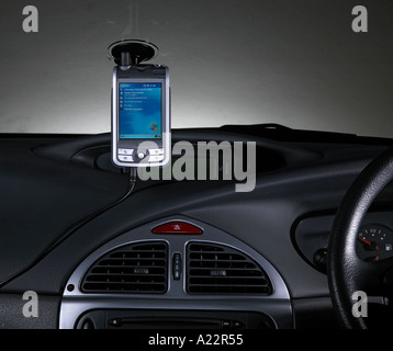 In car Satellite Navigation Stock Photo