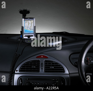 In car Satellite Navigation Stock Photo