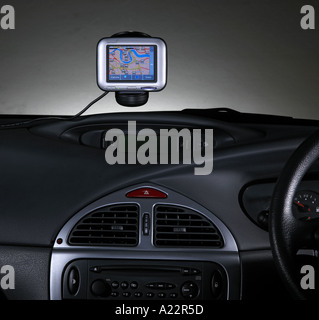 In car Satellite Navigation Stock Photo