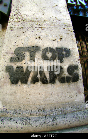 anti war graffiti rome italy Stock Photo - Alamy