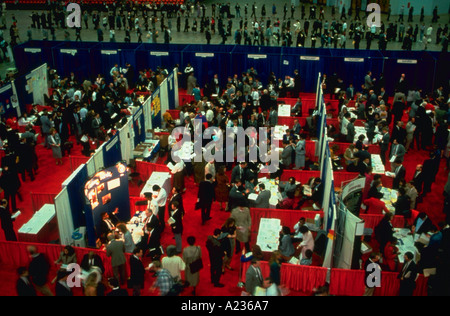 Hundreds of job seekers attend a Federal Job Fair at Washington DC Convention Center Stock Photo
