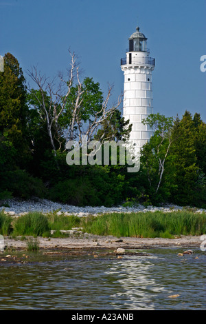 The Cana Island lighthouse in Door County Wisconsin Stock Photo