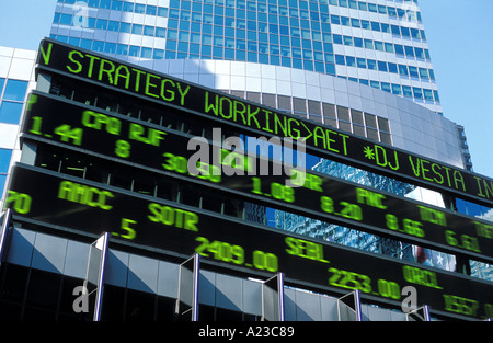 USA New York New York City Stock market reader board Stock Photo