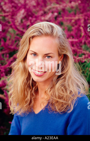 young blonde woman portrait Stock Photo