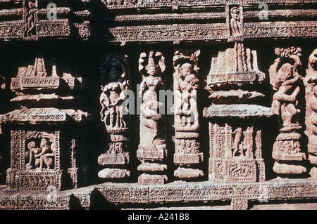 Mithuna and Nagini. Konark Sun Temple Orissa, India. UNESCO World Heritage Site Stock Photo