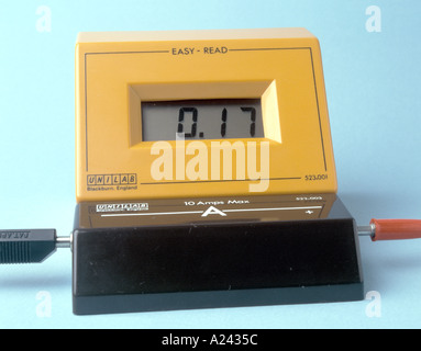 a digital ammeter Stock Photo