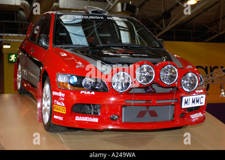 Mitsubishi Lancer Evo rally car, Autosport show 2006 Stock Photo