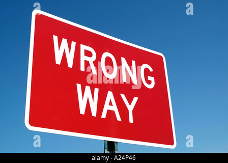 Reading Sign Wrong Sign reading wrong way Stock Photo - Alamy
