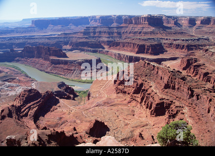 AERIAL VIEW OF COLORADO RIVER DEAD HORSE STATE PARK UTAH USA Stock Photo