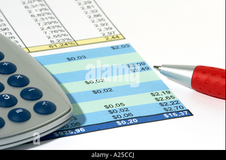 Sales Report (fictitious data) Stock Photo