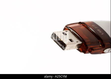 USB memory card isolated on white background Stock Photo