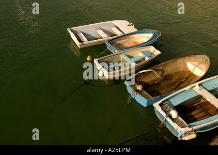 Rowing boats in St. Ives Harbour West Cornwall UK Stock Photo