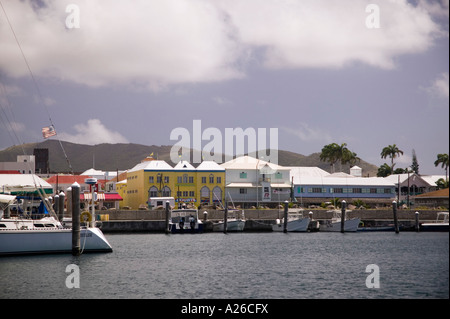 Harbor in Charlestown Nevis Stock Photo