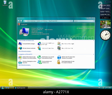 Microsoft Windows Vista, german version, desktop, screenshot Stock Photo