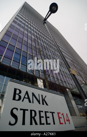 Building formerly owned by Lehman Brothersin the Canary Wharf complex Stock Photo