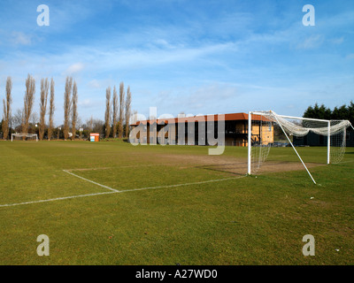 Leisure Centre Football Pitch Goalpost in Cheam Surrey England Stock Photo