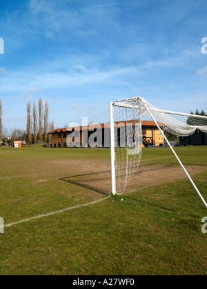 Leisure Centre Football Pitch Goalpost in Cheam Surrey England Stock Photo