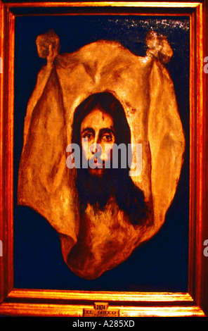 Prado Madrid Spain El Greco The Holy Face Stock Photo