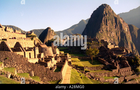 Sunrise on the winter solstice Machu Picchu, Peru Stock Photo