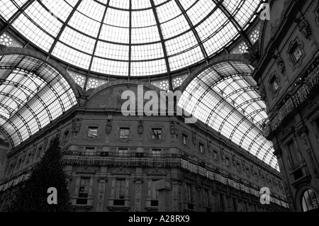 The famous and glamorous Galleria Vittorio Emanuele II in Central Milan Stock Photo