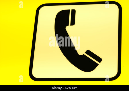 Telephone, public callbox, phone booth, emergency call sign, concept in ...