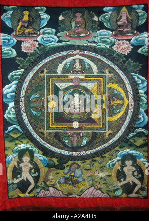 Thanka Buddha budha tanka nepal travel tourist souvenir close up Stock Photo