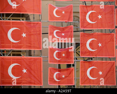 turkish flagg exhibition Kanak Attack at the Museumsquartier 2005 Stock Photo