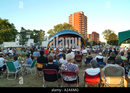 People street activities action festival fete holiday feast gala Ontario Canada Sault Ste. Marie SSM soo Stock Photo