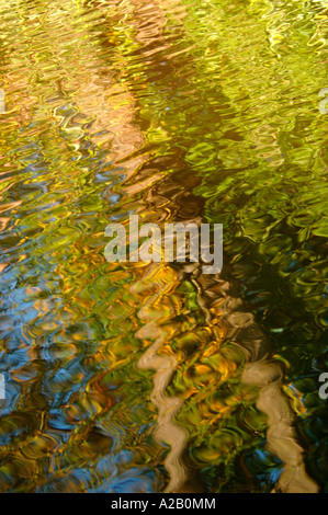 Abstract Water Reflections In The Cauldon Canal Stock Photo - Alamy
