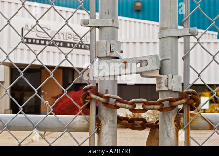 Closed Auto Parts Factory Stock Photo