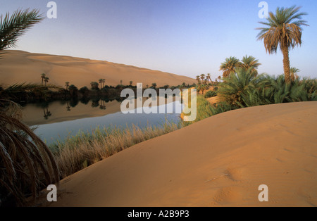 Erg Ubari desert sand dunes Stock Photo - Alamy