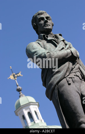 Robert Burns Scottish poet statue in Leith, Edinburgh Stock Photo