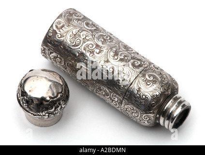 Silver Perfume Bottle 1884 Stock Photo