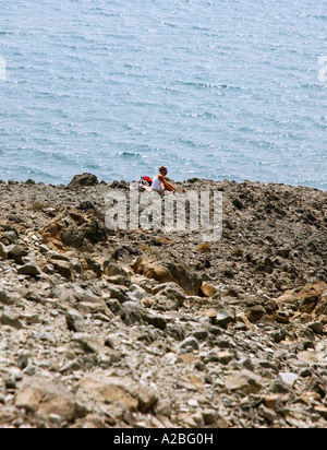 Panoramic view of San Saint St. José Natural Park playa de Monsul Nijar Andalucia Andalusia Andalucía España Spain Europe Stock Photo