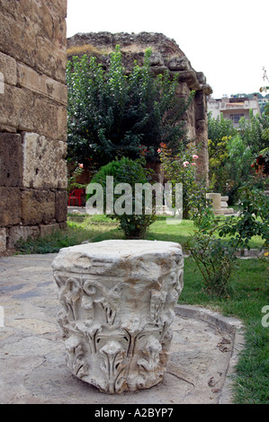 Ruins of the Church of St. John the Theologian at Philadelphia in the modern city of Alasehir, Turkey. Stock Photo