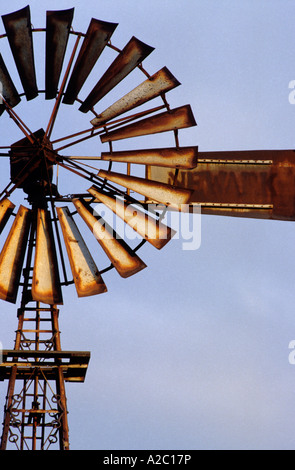 Wind pump near Snowtown, South Australia. Stock Photo