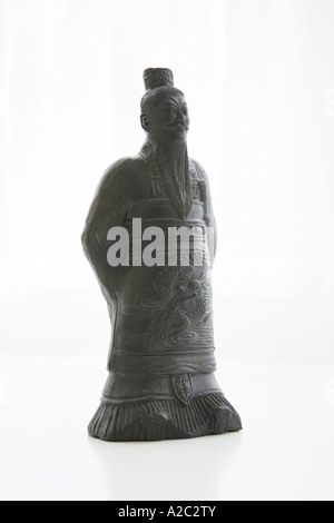 Chinese carved wooden figure about 12' / 300mm in height Stock Photo