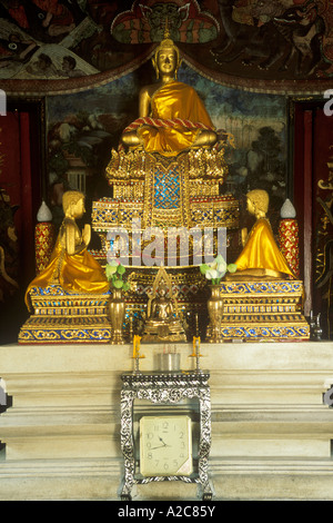 Buddha statue at Wat Saket in Bangkok in Thailand Stock Photo