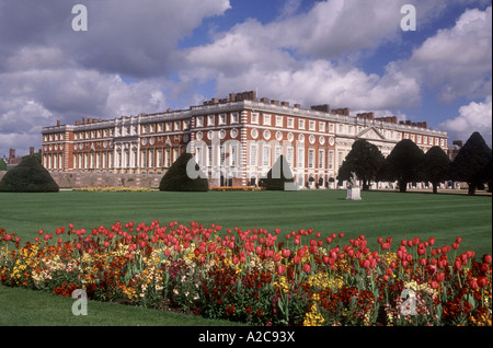 Hampton Court Palace and Gardens in Spring London, England.   GPL 4374-416 Stock Photo