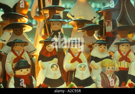 China figurines in a shop window in Palma on the Island of Majorca Stock Photo