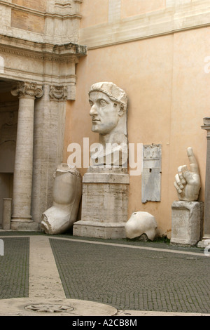 Colossus of Constantine - the head of a huge statue of Roman emperor ...