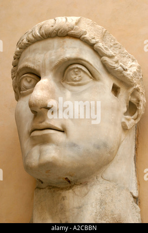 Colossus of Constantine - the head of a huge statue of Roman emperor ...