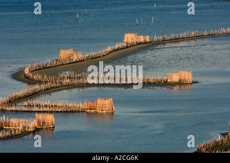 Fish traps in Kosi Bay mouth Maputaland Kwazulu Natal South Africa Stock Photo