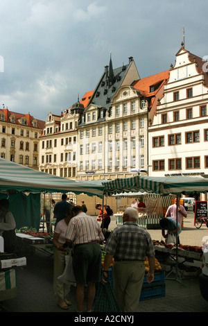 Leipzig Market Square , Germany Stock Photo